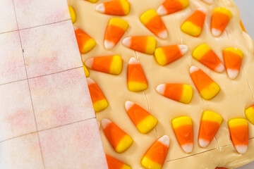 Candy corn fudge