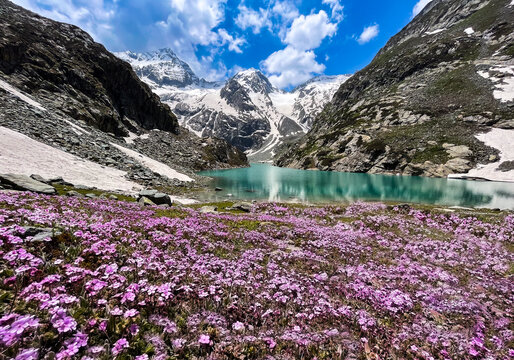 alpine lake in the mountains