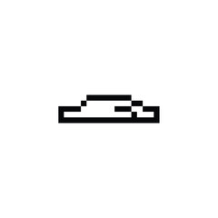 this is a hand icon in pixel art with black color and white background ,this item good for presentations,stickers, icons, t shirt design,game asset,logo and your project.