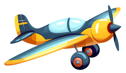 Obraz na płótnie Canvas Toy, children's plane. Vector illustration of a toy.