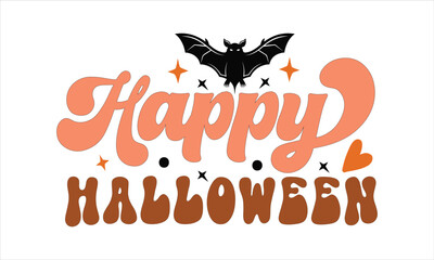 Halloween Retro SVG Design Template