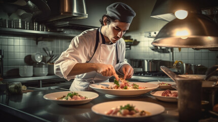 chef preparing food Generative Ai