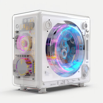 Nowoczesna pralka przyszłości - koncept technologiczny - Modern washing machine of the future - technology concept - AI Generated