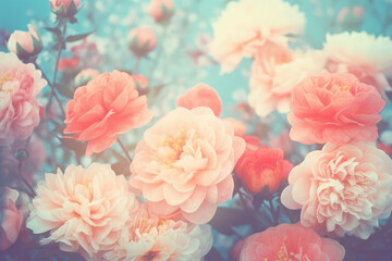 beautiful flowers on background