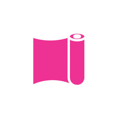 Cloth Fabric Roll Solid Icon