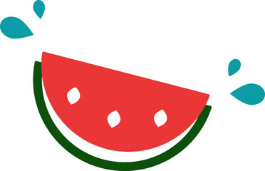 Watermelon icon in trendy minimalistic style. Design element. Vector illustration