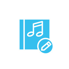 Edit Music Song Solid Icon