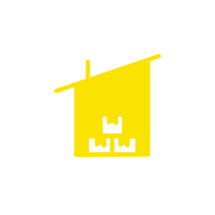 Fabric Warehouse Boxes Solid Icon