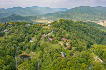 drone mountain views