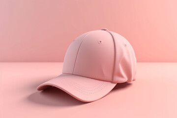Pink baseball cap. Generative AI illustration - obrazy, fototapety, plakaty