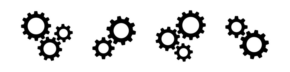Gears icon set