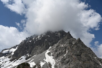 peaks of the Alps in Austria