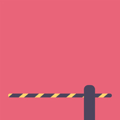 barrier in sunset day