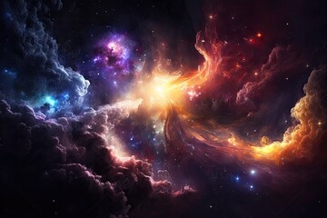 Space background deep space full stars shiny beautiful. Generative AI AIG15. © Blue Planet Studio