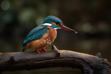 Fototapeta premium Kingfisher, generative AI