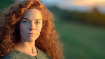 mature adult woman in nature