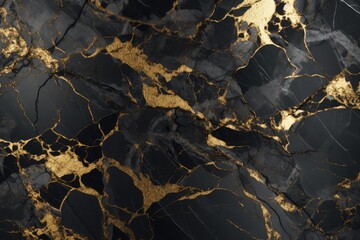Obraz na płótnie Canvas Gold and black marble texture. Luxury background. Generative AI