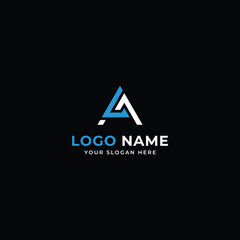 LA Initial letter logo, vector stock logo template