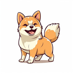 Adorable Shiba Inu Delight: Iconic Cartoon Picture for Captivating Visuals