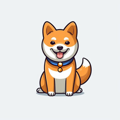 Fototapeta premium Whiskered Wonders: Iconic Shiba Inu Cartoon Pictures for Joyful Visual Journeys