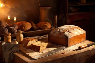 Dekokissen bake bread in front oven and stuff food photography © MeyKitchen
