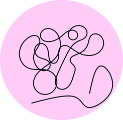 illustration of pink symbol