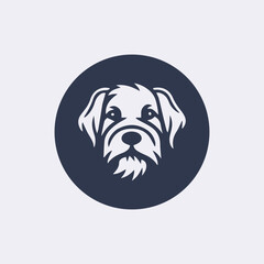 Cute Dog face vector icon