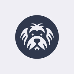 Cute Dog face vector icon