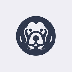 Cute Dog face vector icon