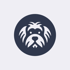 Obraz premium Cute Dog face vector icon