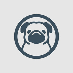 Cute Dog face vector icon