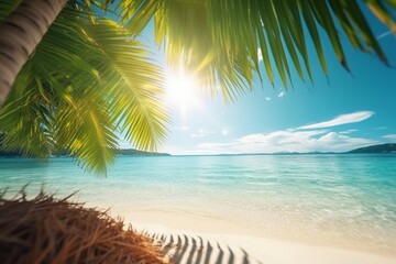 Fototapeta na wymiar Beautiful vacation island Generative AI