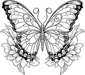 Butterfly Floral Art