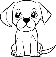 Fototapeta premium Puppy Line Art
