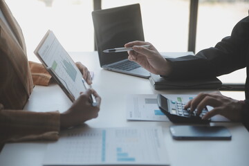 Business Documents, Auditor businesswoman checking searching document legal prepare paperwork or report for analysis TAX time,accountant Documents data contract partner deal in workplace office