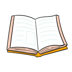 open book with blank pages