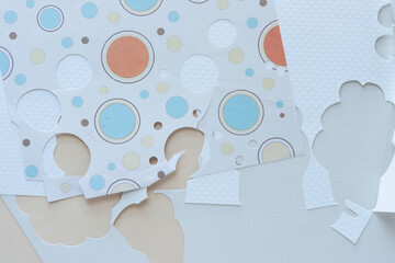 decorative and textured cut scrapbook paper background