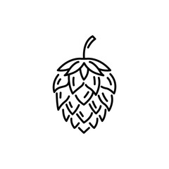 Hop black line icon.