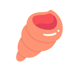 Illustration Set Things Related Beach_Conch shell