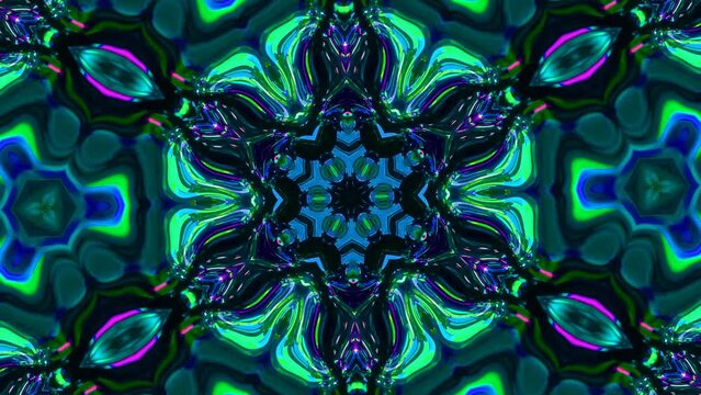 Abstract seamless flowers fractal background with drops mandala creative background