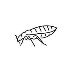 Bug black line icon.