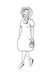 Model of a beautiful tall cat girl graphics