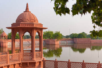 sacred place on govardhan hill in india, place of pilgrimage, shrine of believers, lake narada kunda
