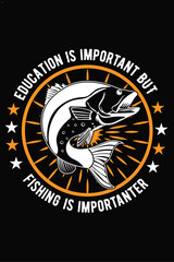 Fishing  T-shirt Design.