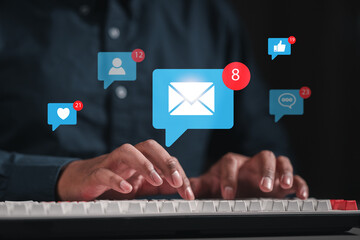 social network, social media, information, website, media, typing, diagnosis, alert, keyboard,...