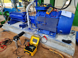 Electric motor insulation resistance testing for Organic Rankine Cycle Power Plant.