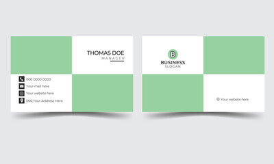 Professional business card layout 