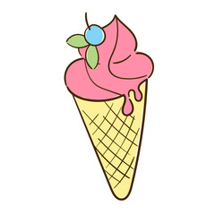 Summer holiday activity symbols set_Ice cream