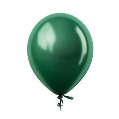 green balloon isolated transparent background