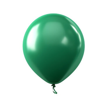 green balloon isolated transparent background